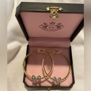 Juicy Couture Pearl Hoop Earrings